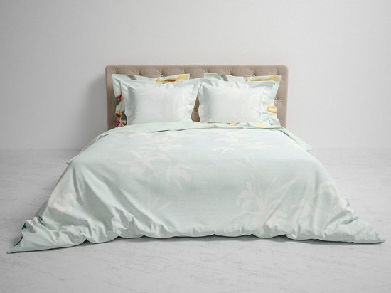 Heckett & Lane Dekbedovertrek Isla - Mint - 2-persoons 200x200/220 Cm - Groen