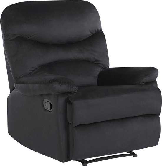 Beliani Eslov Fauteuil Fluweel 90 X 85 Cm - Zwart