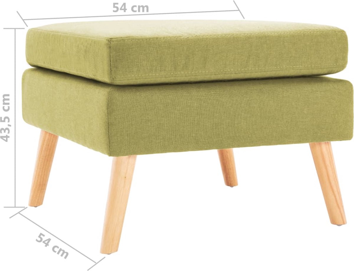 Vidaxl Voetenbank Stof - Groen