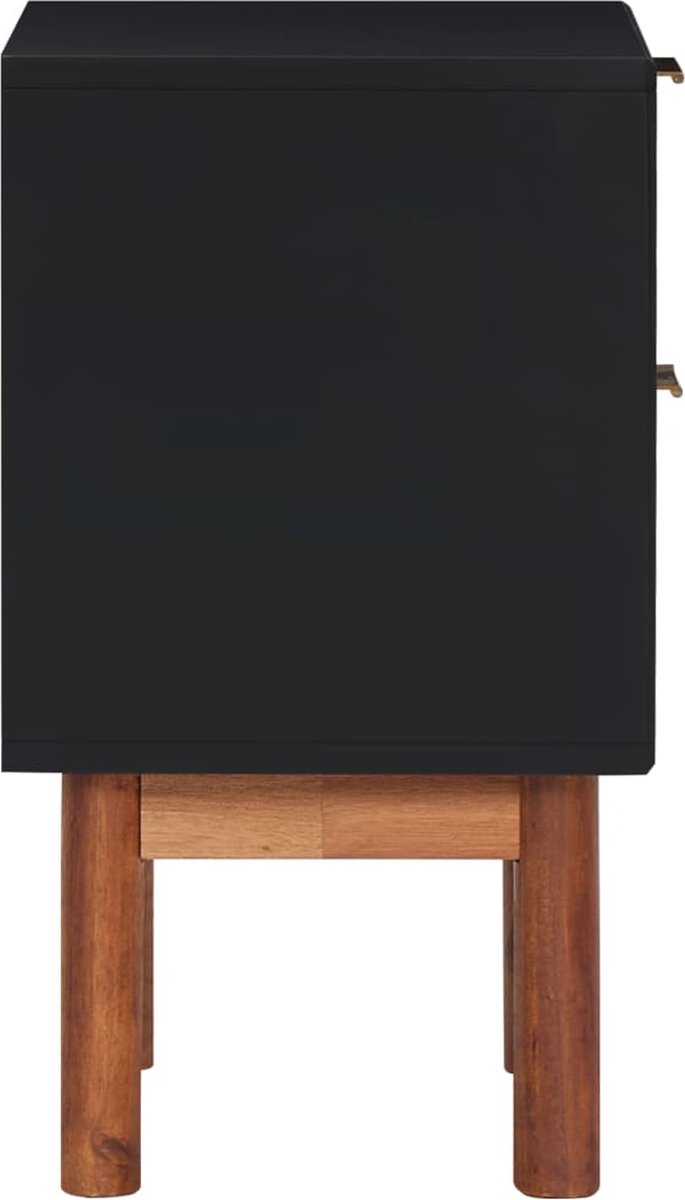 Vidaxl Nachtkastje 40x30x53 Cm Massief Acaciahout En Mdf - Bruin