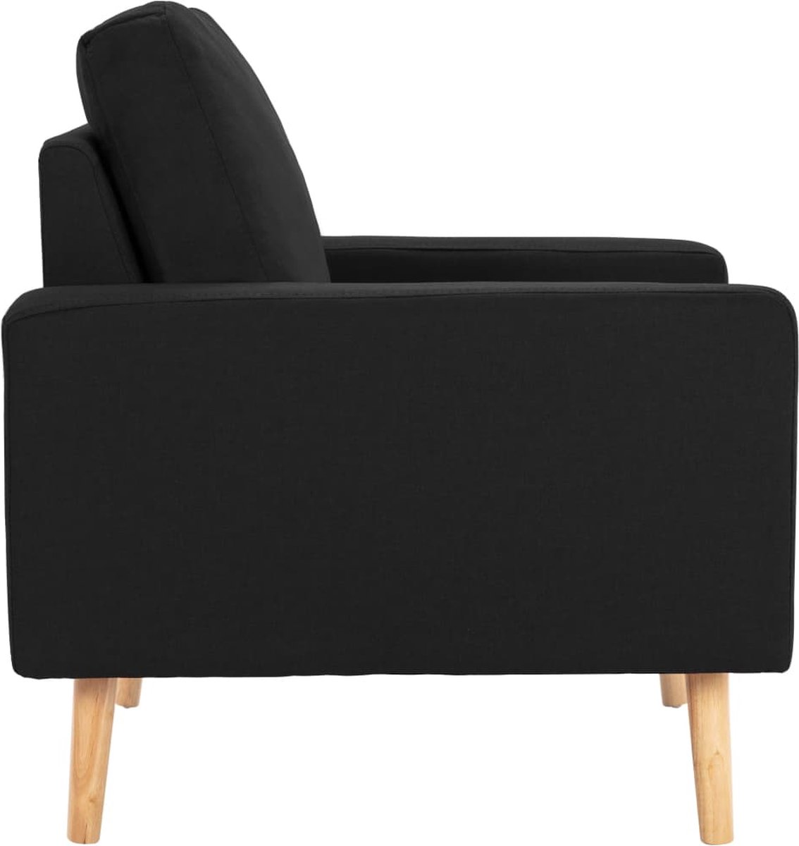 Vidaxl Fauteuil Stof - Zwart
