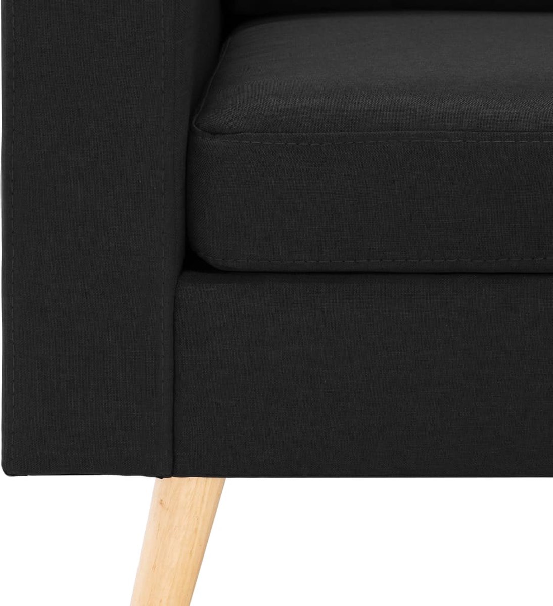 Vidaxl Fauteuil Stof - Zwart