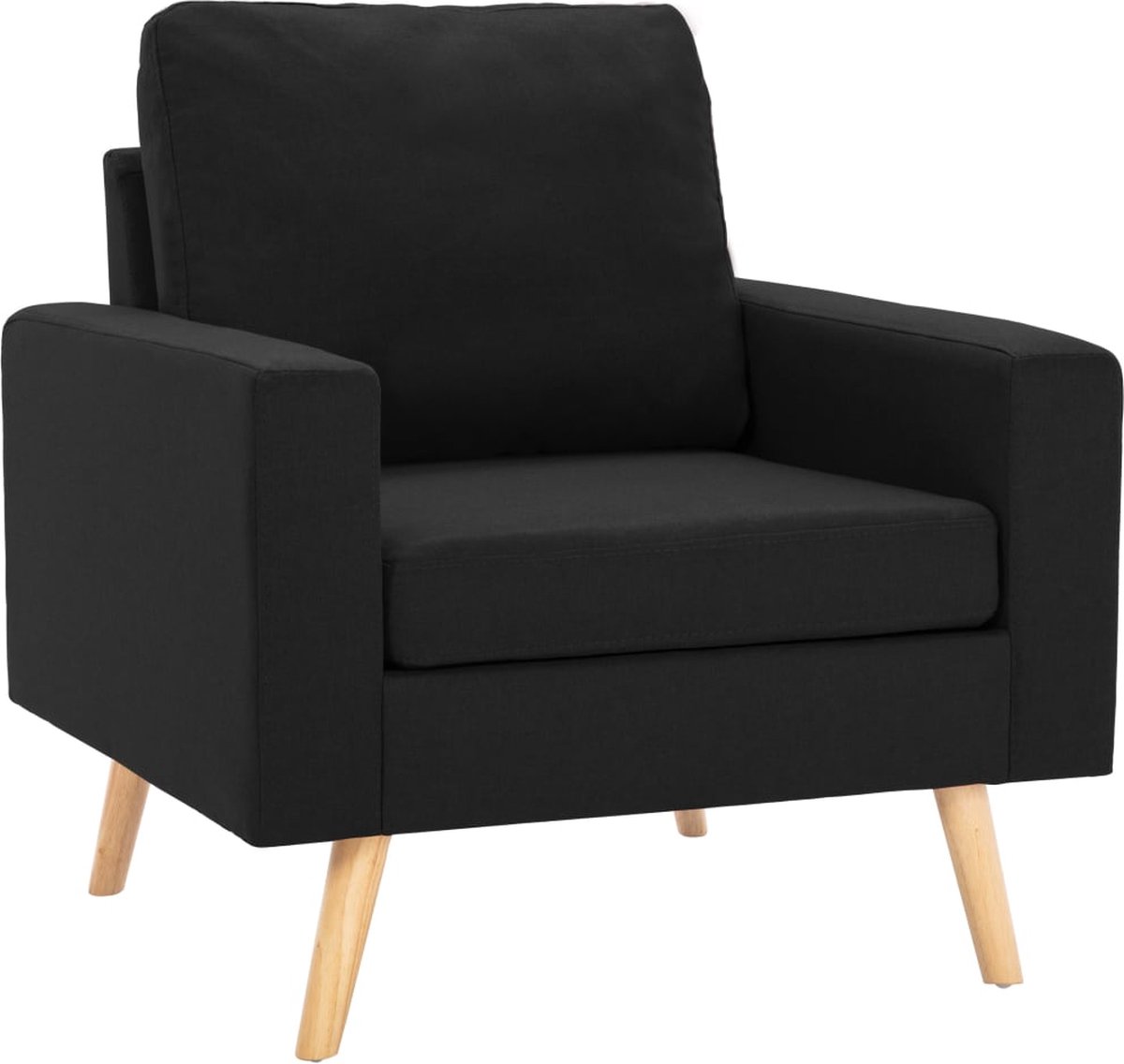 Vidaxl Fauteuil Stof - Zwart