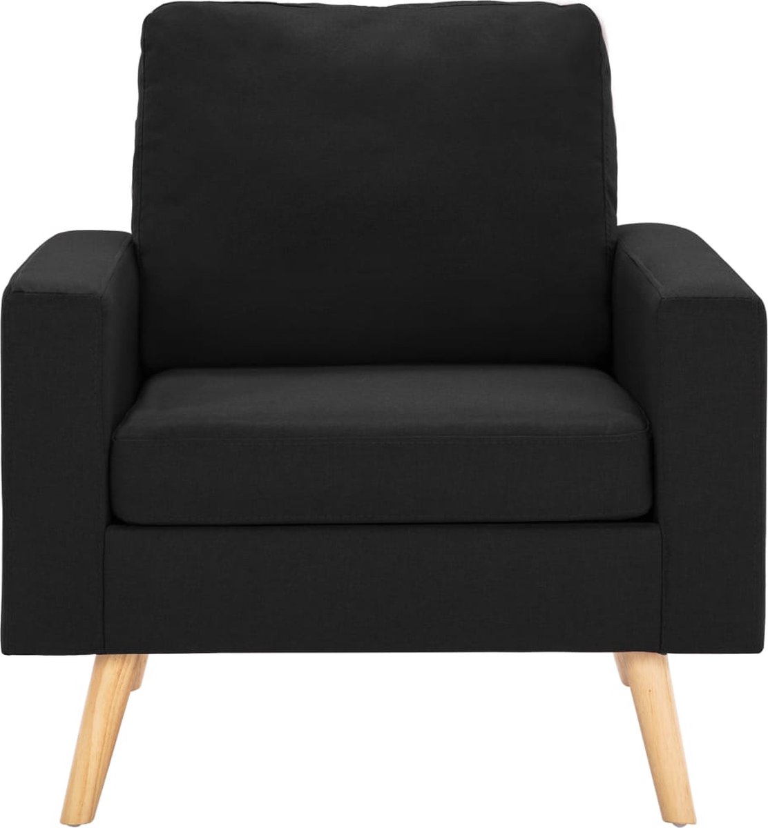 Vidaxl Fauteuil Stof - Zwart