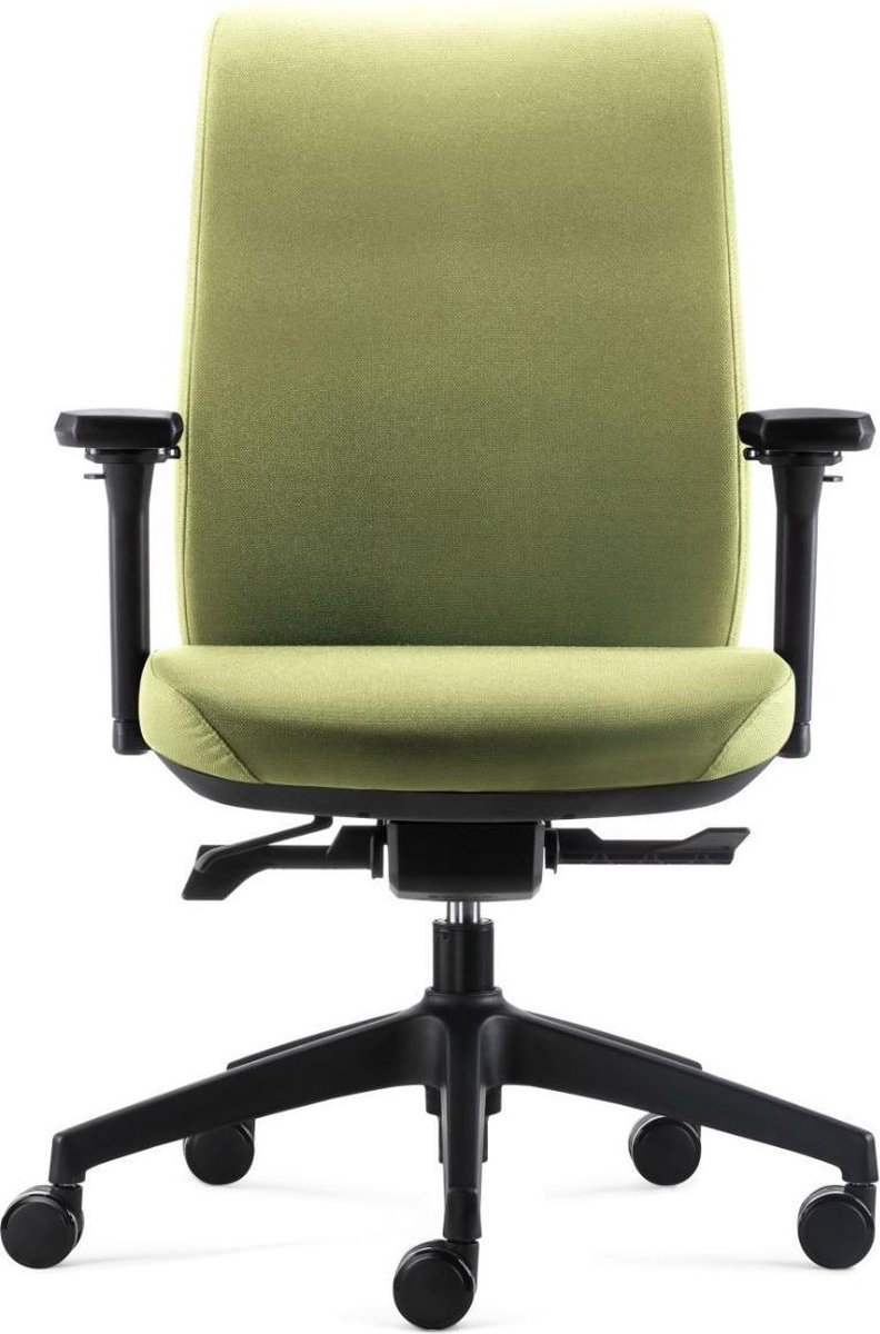 24Designs Move Synchro-4 Ergonomische Bureaustoel En1335 -e Stof - Zwart Onderstel - Groen