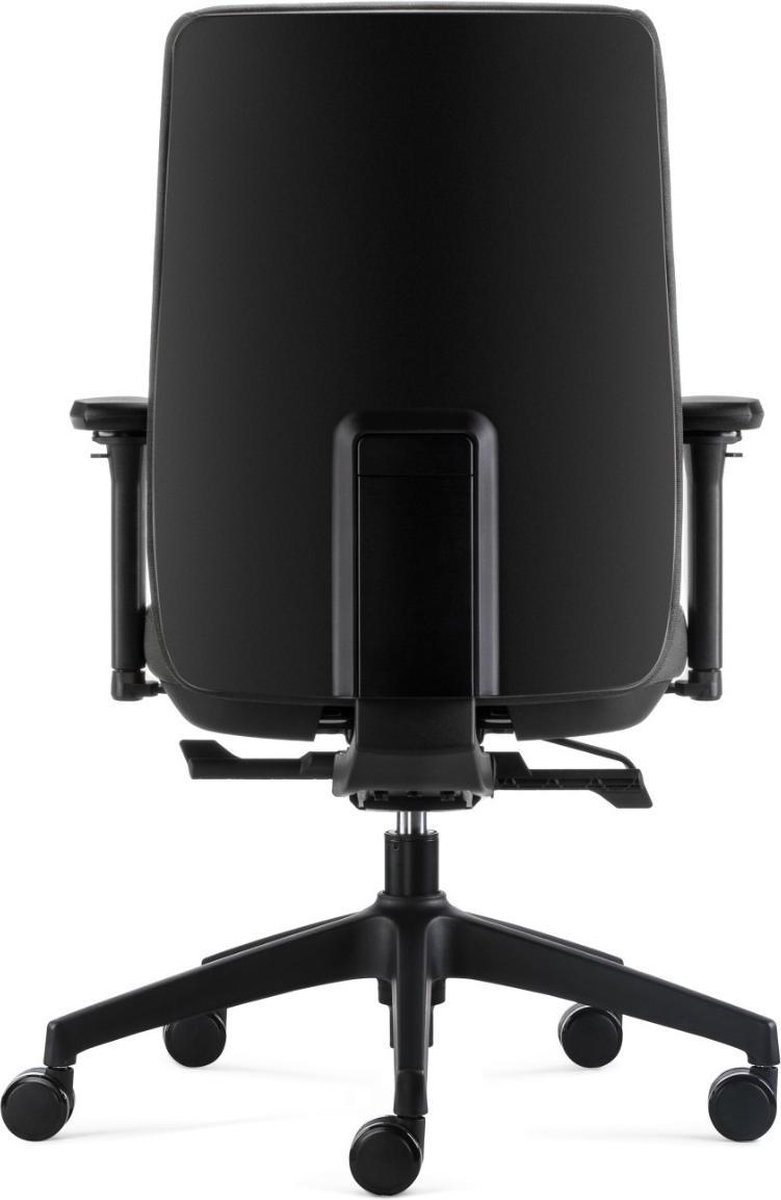 24Designs Move Synchro-4 Ergonomische Bureaustoel En1335 - Donkergrijze Stof - Zwart Onderstel - Grijs