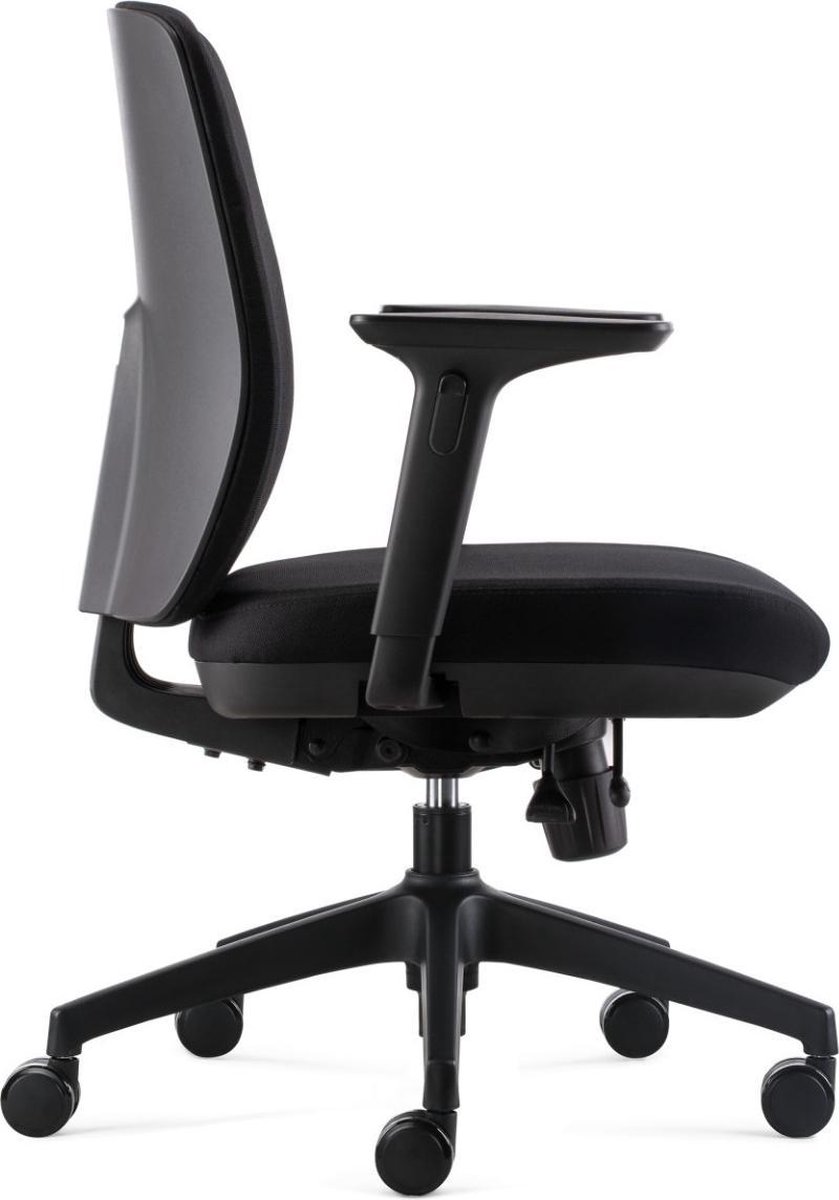 24Designs Vesta Ergo-1 Ergonomische Bureaustoel En1335 -e Stof - Onderstel - Zwart