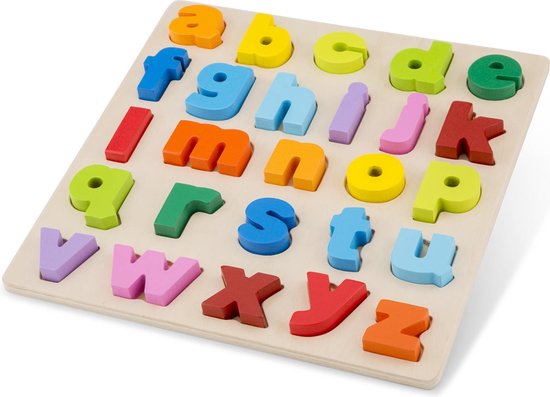 New Classic Toys Alfabet Puzzel Kleine Letters Junior 30 Cm Hout 27-delig