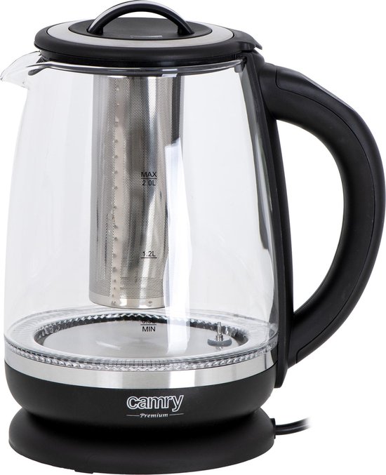 Camry Glazen Waterkoker Met Temp. Control & Tea Infuser Cr 1290