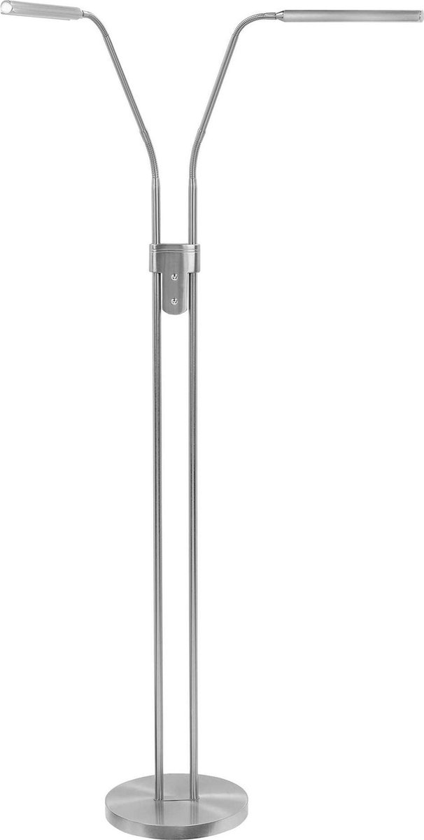 Highlight Vloerlamp Murcia 2 Lichts H 145 Cm Mat Chroom - Silver