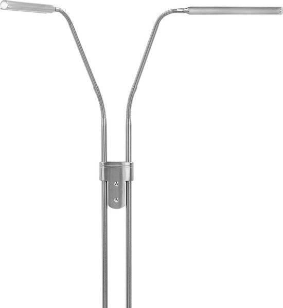 Highlight Vloerlamp Murcia 2 Lichts H 145 Cm Mat Chroom - Silver