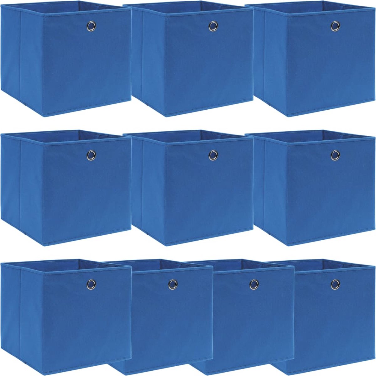 Vidaxl Opbergboxen 10 St 32x32x32 Cm Stof - Azul