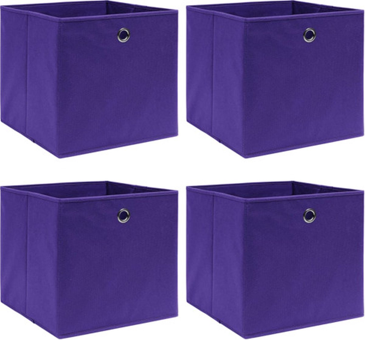 Vidaxl Opbergboxen 4 St 32x32x32 Cm Stof - Púrpura