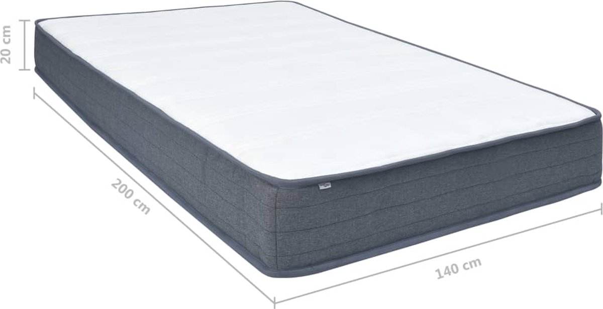 Vidaxl Boxspringmatras 200x140x20 Cm - Wit