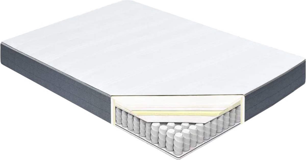 Vidaxl Boxspringmatras 200x160x20 Cm - Wit