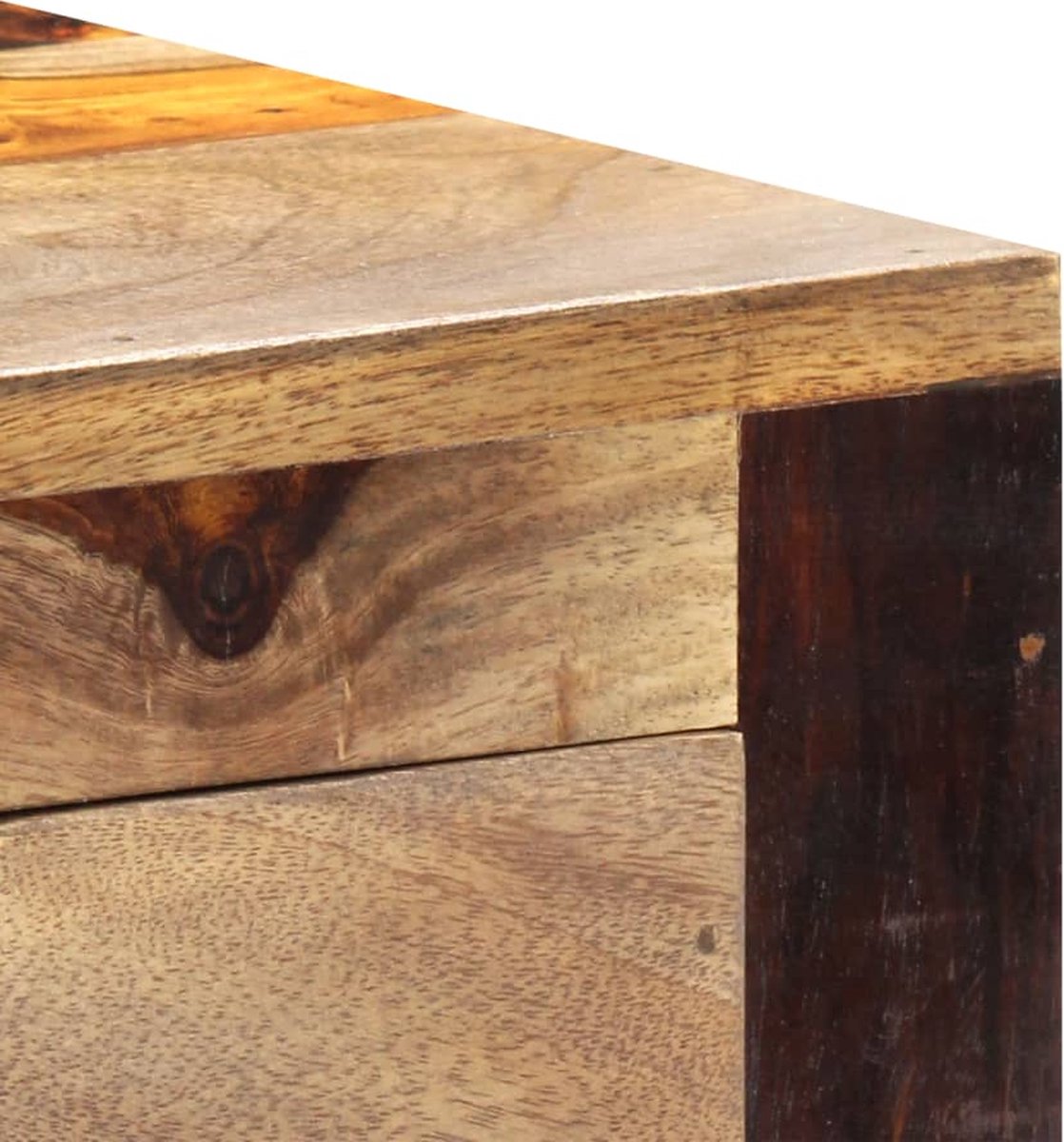 Vidaxl Ladekast 40x30x100 Cm Massief Sheeshamhout - Bruin