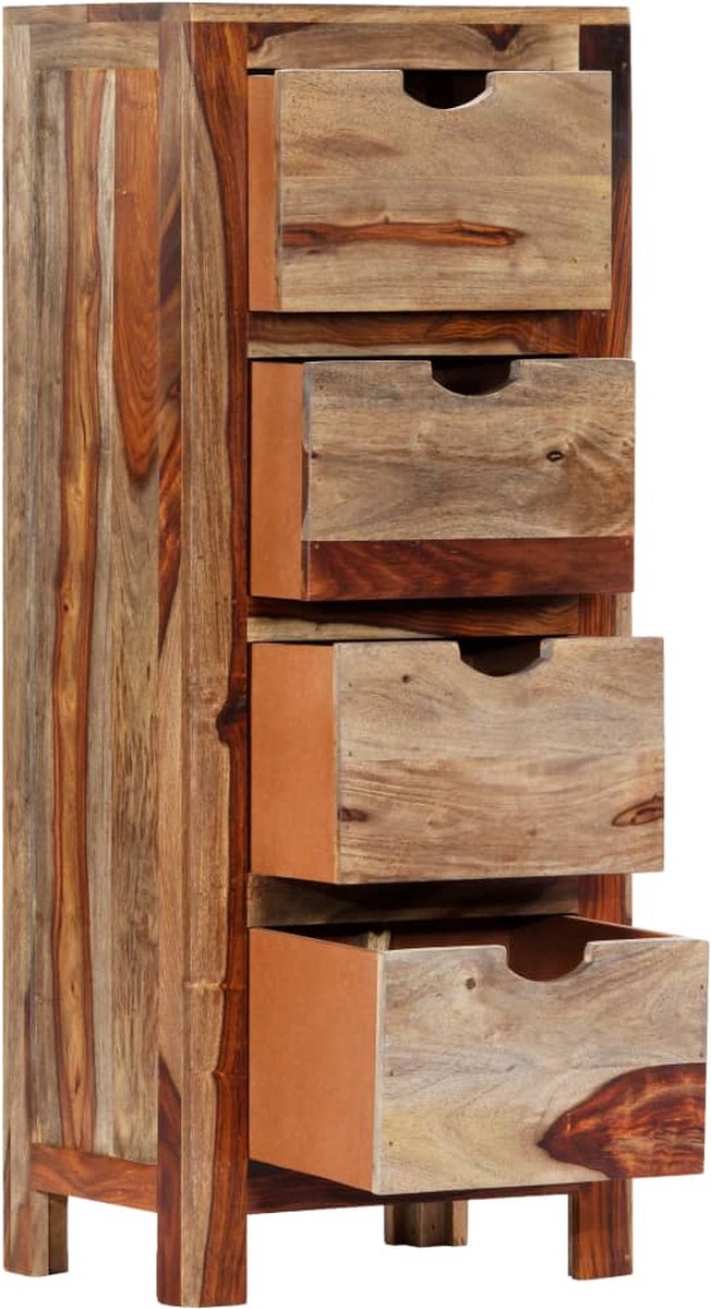 Vidaxl Ladekast 40x30x100 Cm Massief Sheeshamhout - Bruin