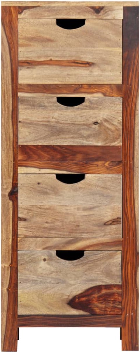 Vidaxl Ladekast 40x30x100 Cm Massief Sheeshamhout - Bruin