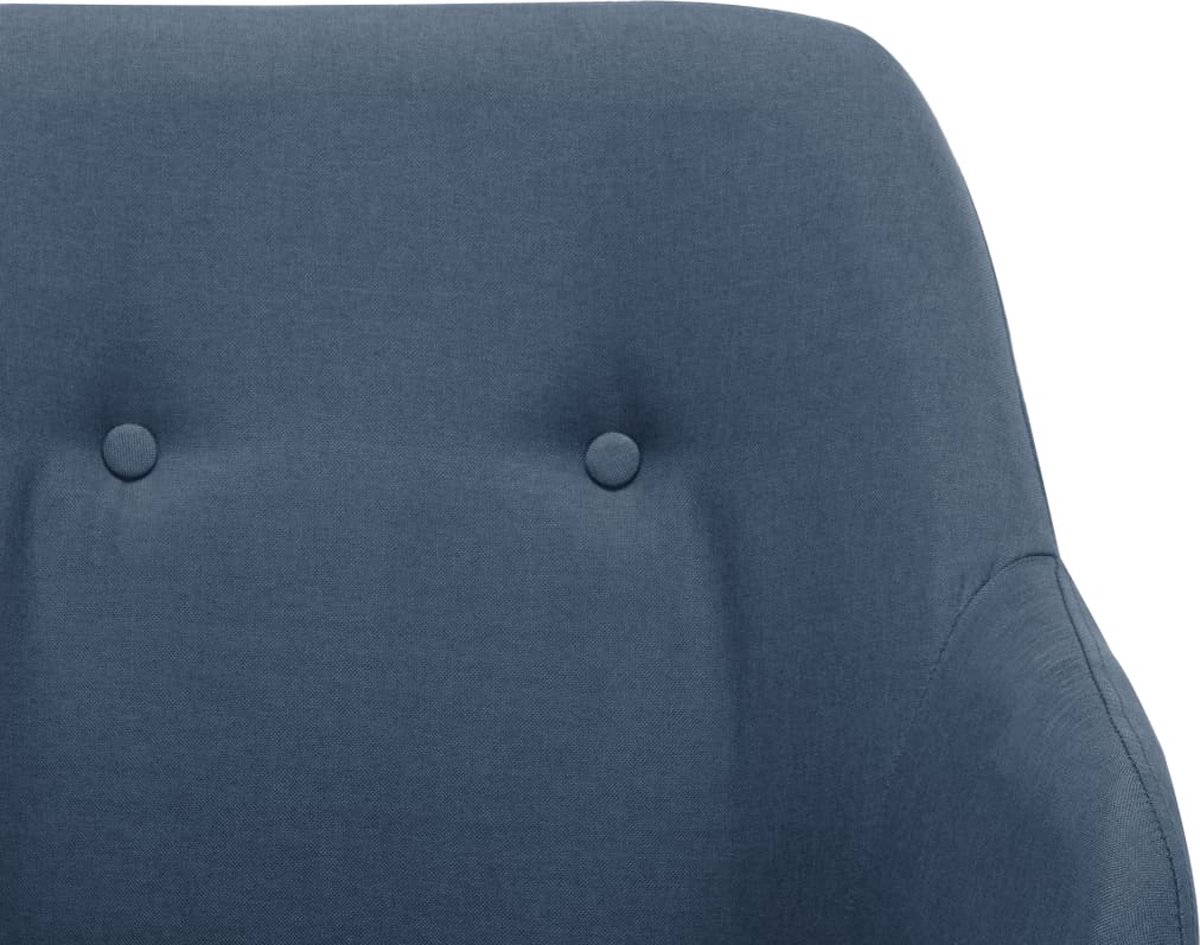 Vidaxl Schommelstoel Stof - Blauw