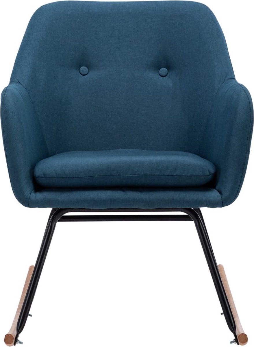 Vidaxl Schommelstoel Stof - Blauw