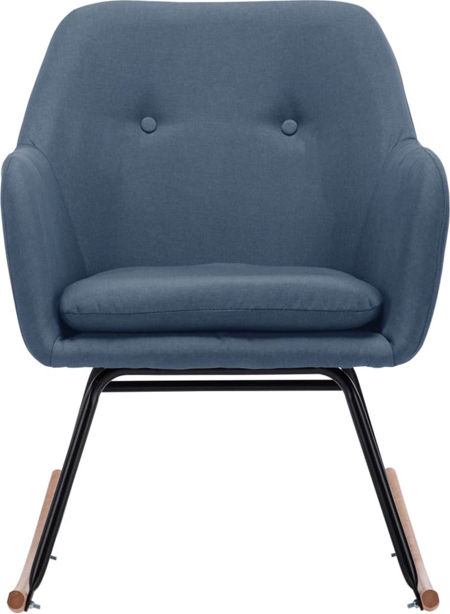 Vidaxl Schommelstoel Stof - Blauw