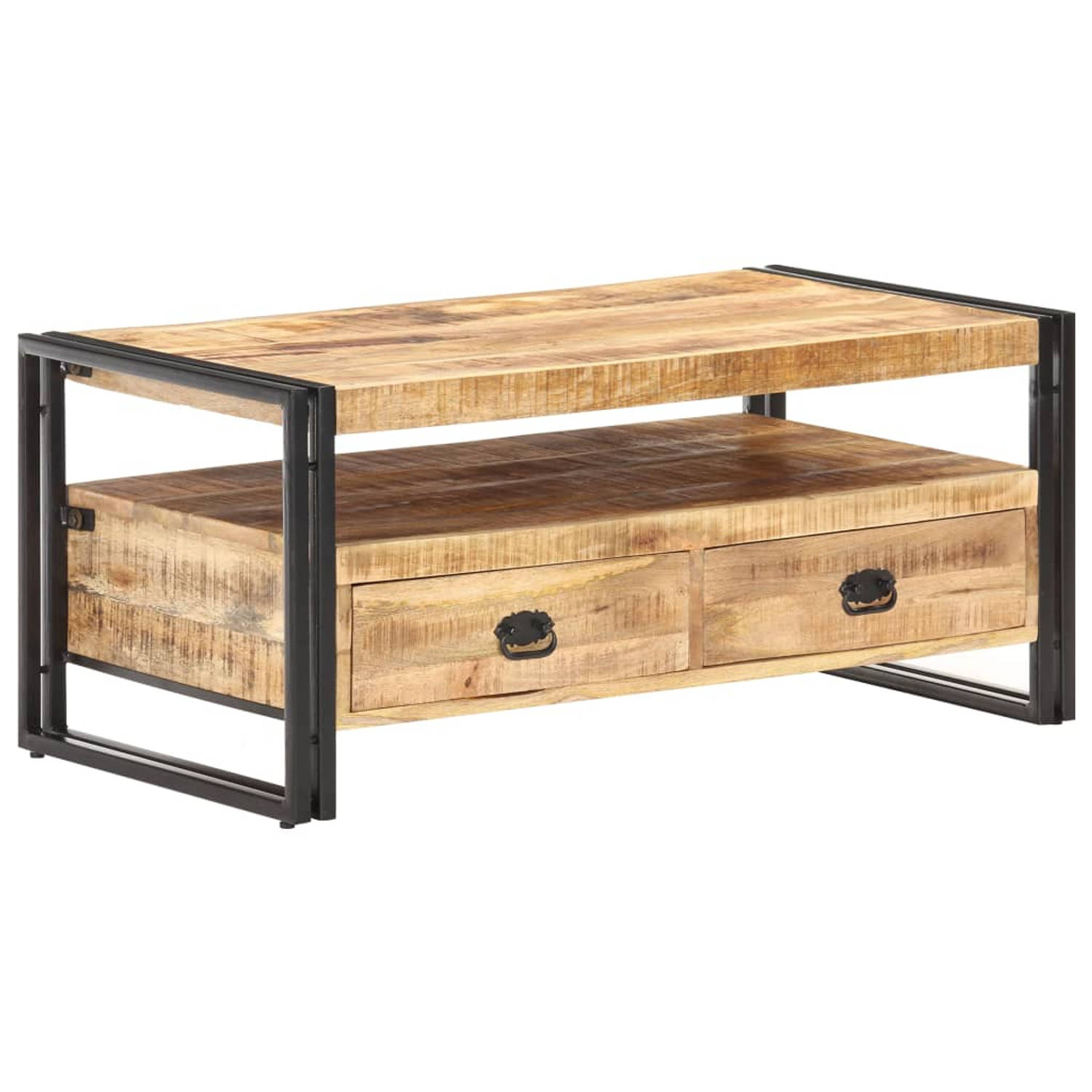 Vidaxl Salontafel 100x55x45 Cm Ruw Mangohout - Bruin