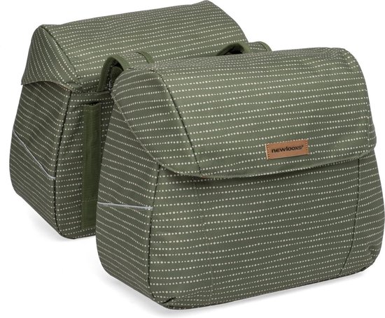New Looxs Fietstas Dubbel Joli Nomi 37 Liter Polyester - Groen