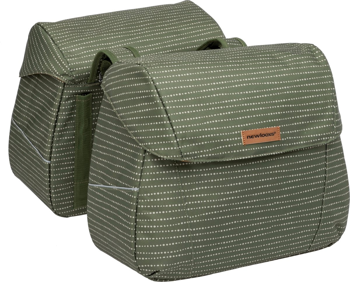 New Looxs Fietstas Dubbel Joli Nomi 37 Liter Polyester - Groen
