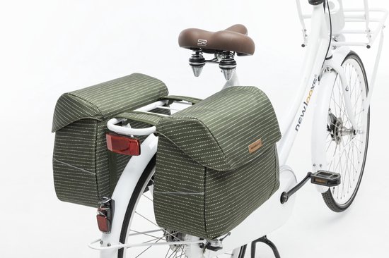New Looxs Fietstas Dubbel Joli Nomi 37 Liter Polyester - Groen