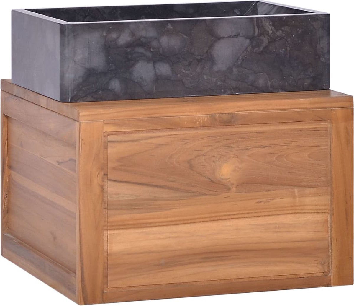 Vidaxl Badkamerwandkast 45x45x30 Cm Massief Teakhout - Bruin