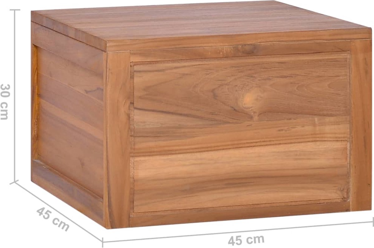 Vidaxl Badkamerwandkast 45x45x30 Cm Massief Teakhout - Bruin