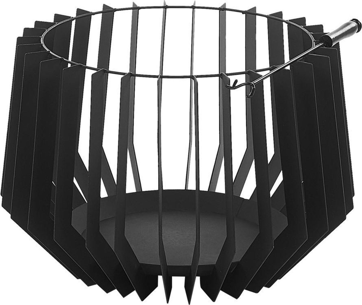 Beliani Ubinas Vuurkorf Staal 53 X 53 Cm - Zwart