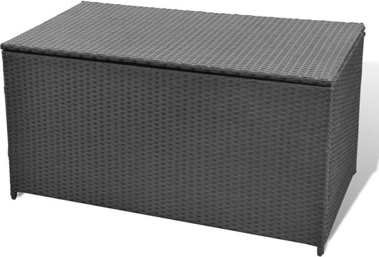 Vidaxl Tuinbox 120x50x60 Cm Poly Rattan - Zwart