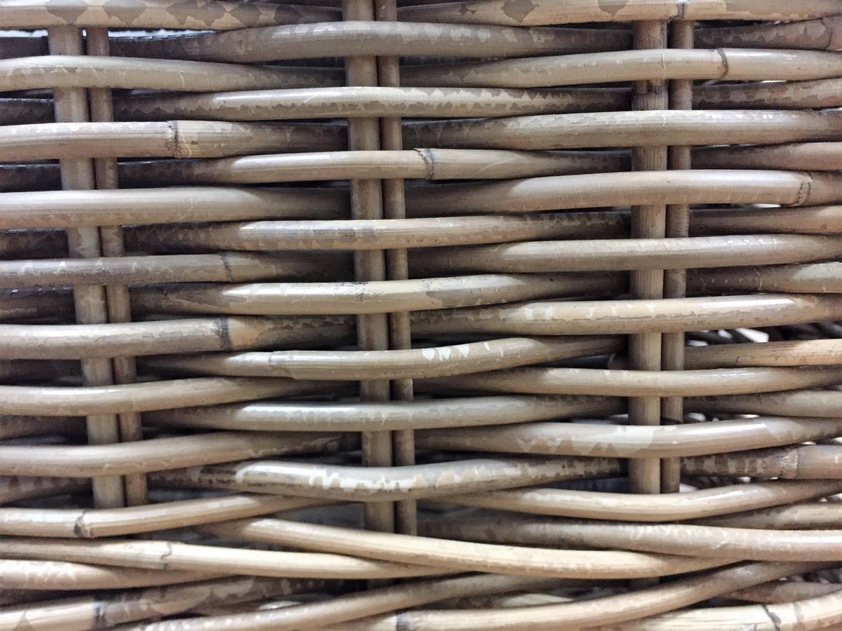 Van der Leeden Opbergmand Rotan Met Deksel - L - - Grijs