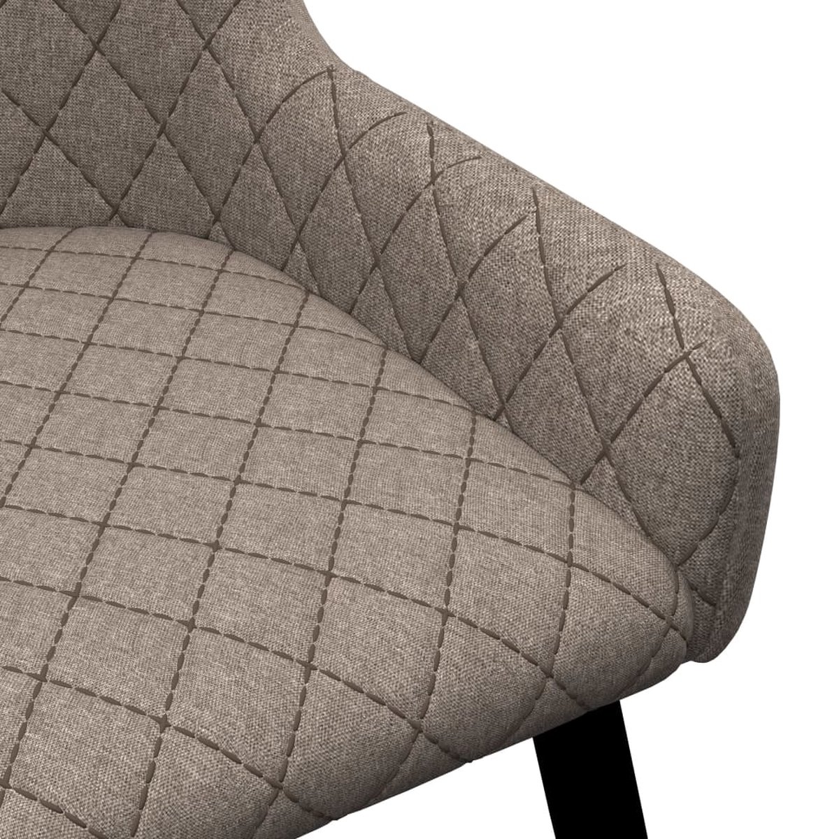 Vidaxl Eetkamerstoelen 4 St Stof Taupe - Bruin