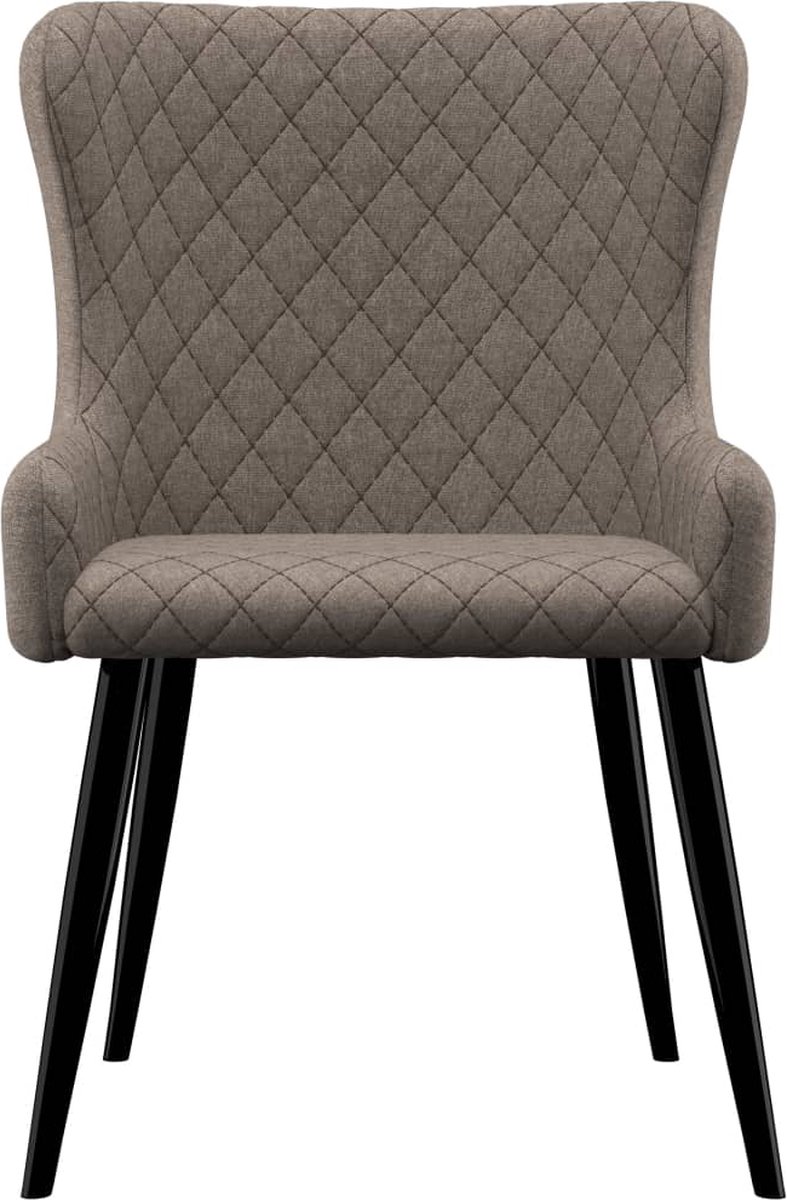 Vidaxl Eetkamerstoelen 4 St Stof Taupe - Bruin