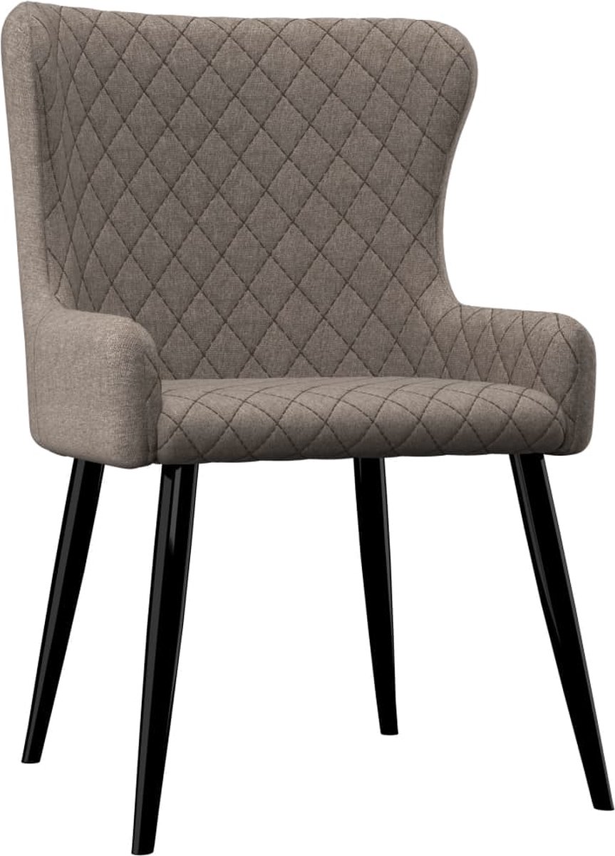Vidaxl Eetkamerstoelen 4 St Stof Taupe - Bruin