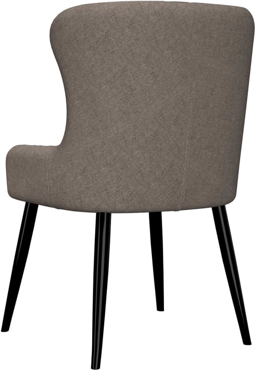 Vidaxl Eetkamerstoelen 4 St Stof Taupe - Bruin