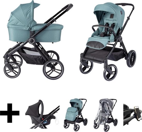 Born Lucky Kinderwagen 3 In 1 Riva Green - Groen