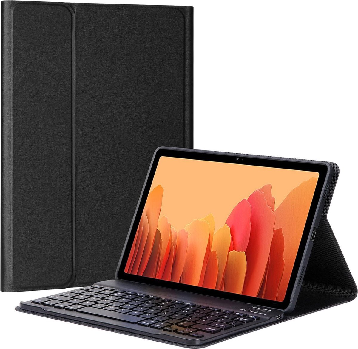 ACCEZZ Bluetooth Keyboard Bookcase Samsung Galaxy Tab A7 Tablethoes - - Zwart