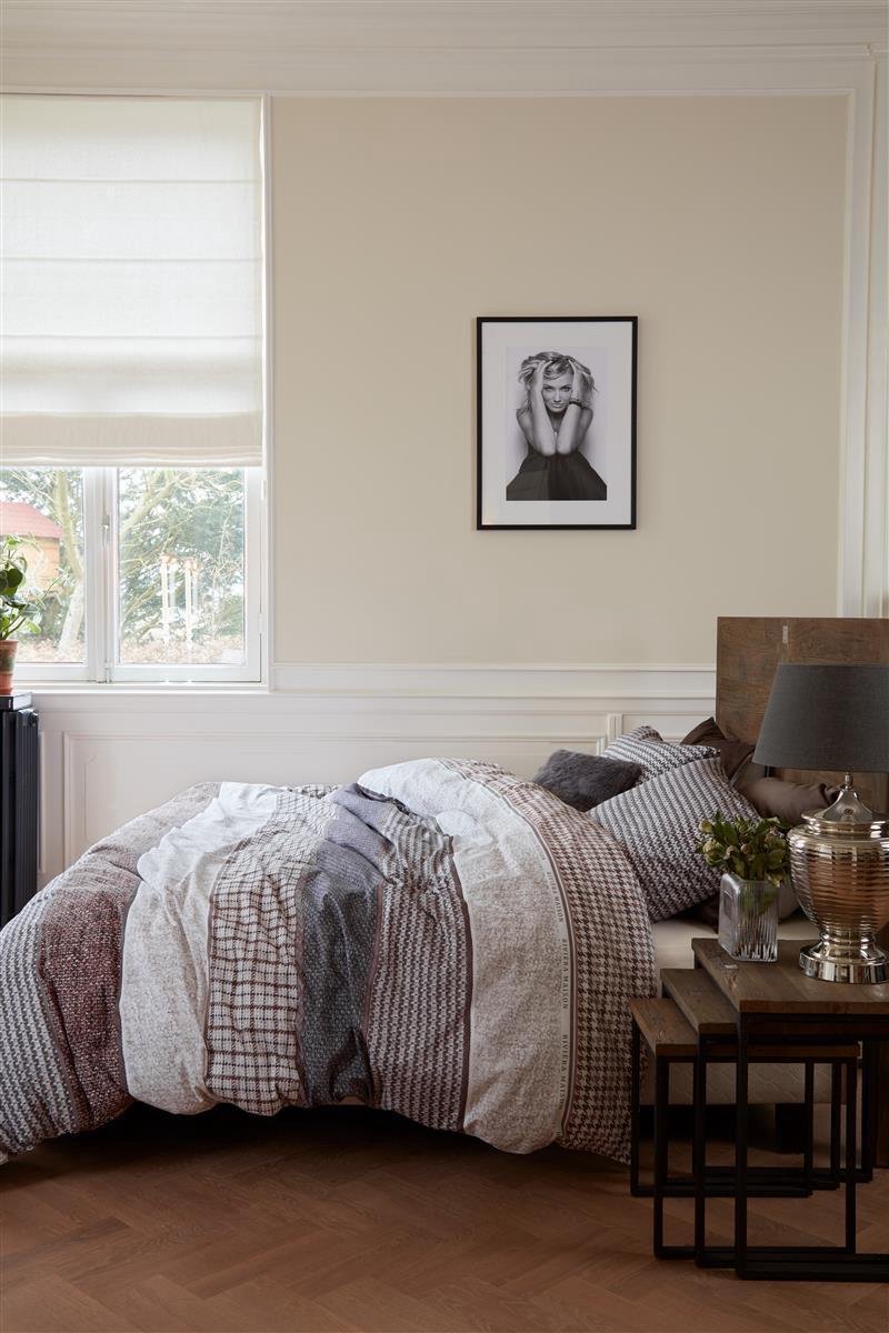 Rivièra Maison Dekbedovertrek Tailor - Antraciet - Lits-jumeaux 240x200/220 Cm - Grijs