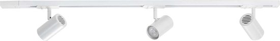 Highlight Railsysteem Trackline 100 Cm + 3 Cilinder Spots - Wit