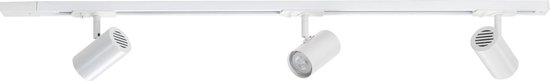 Highlight Railsysteem Trackline 100 Cm + 3 Cilinder Spots - Wit