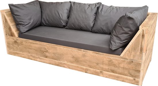 Wood4you Loungebank Phoenix- Steigerhout - 190lx70hx80d Cm - Bruin