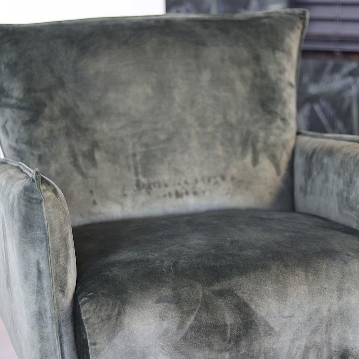 Bronx71 Moderne Fauteuil Mika Luxury Velvet - Groen