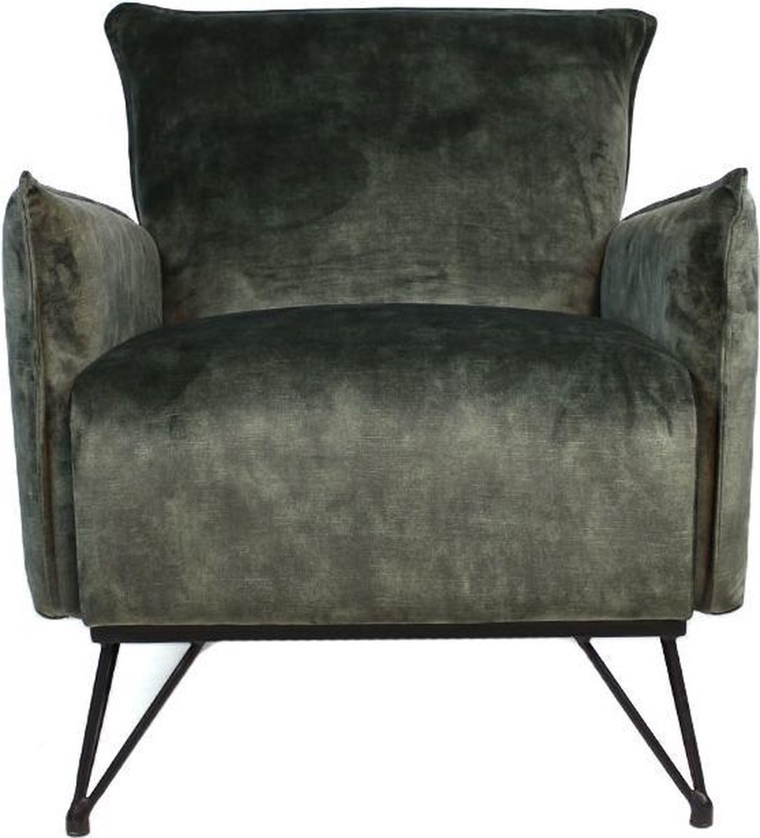 Bronx71 Moderne Fauteuil Mika Luxury Velvet - Groen