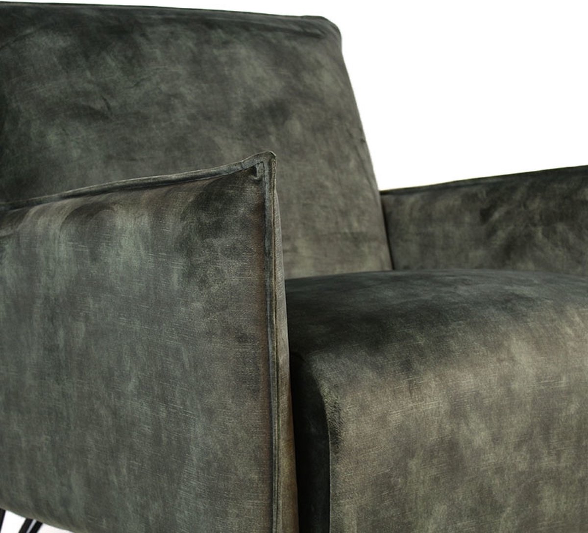 Bronx71 Moderne Fauteuil Mika Luxury Velvet - Groen