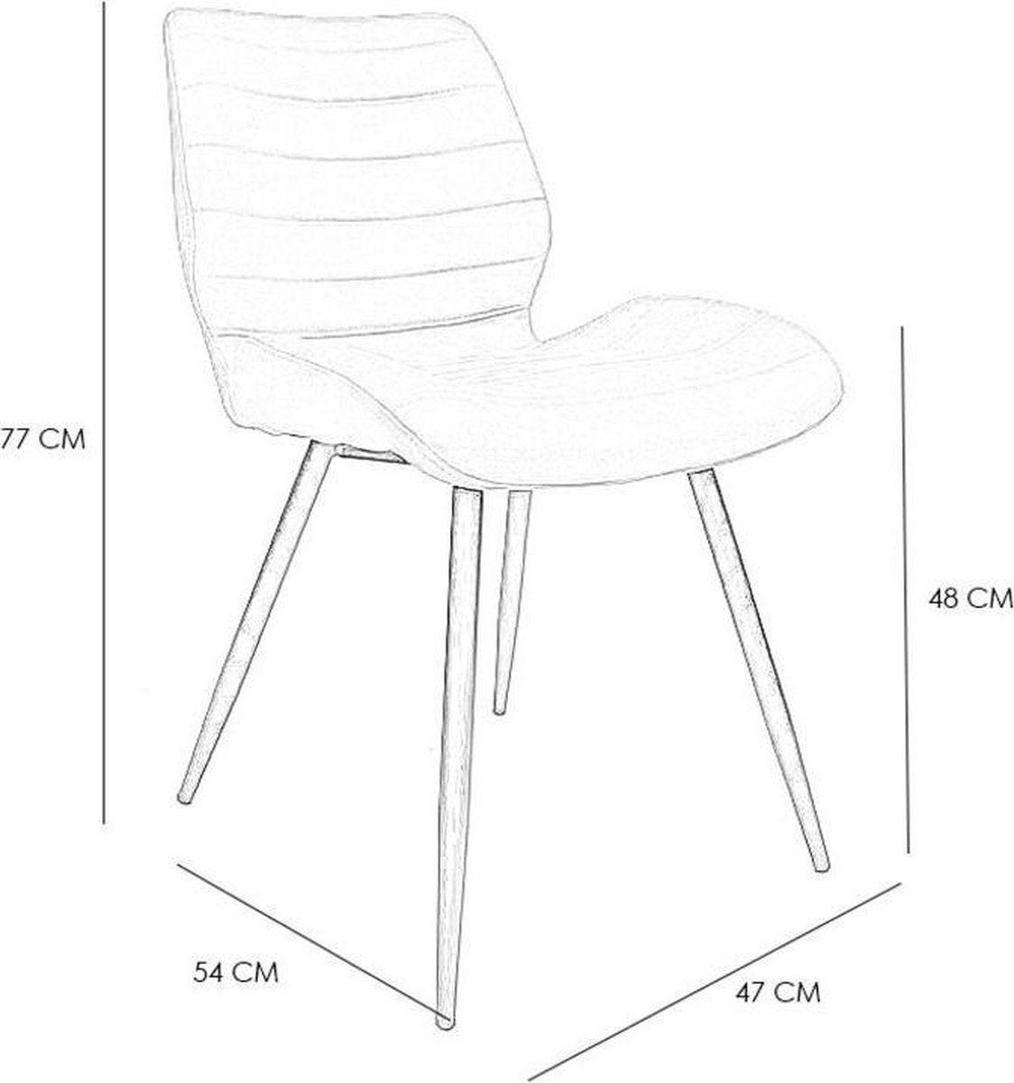 Bronx71 Industriële Eetkamerstoel Morris Cognac - Bruin