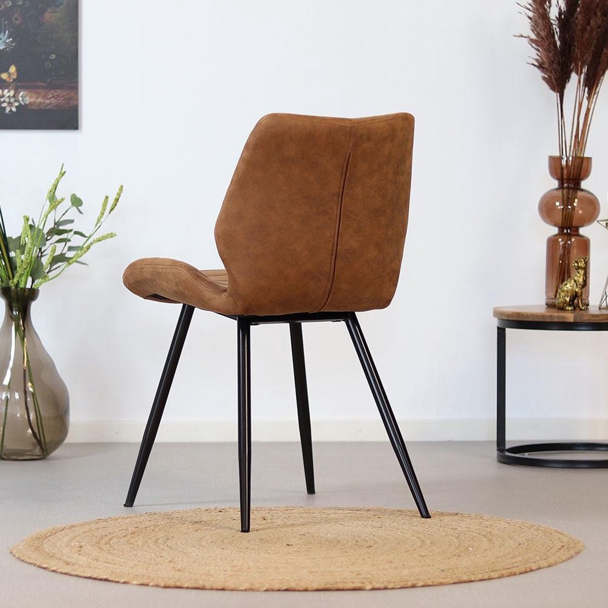 Bronx71 Industriële Eetkamerstoel Morris Cognac - Bruin