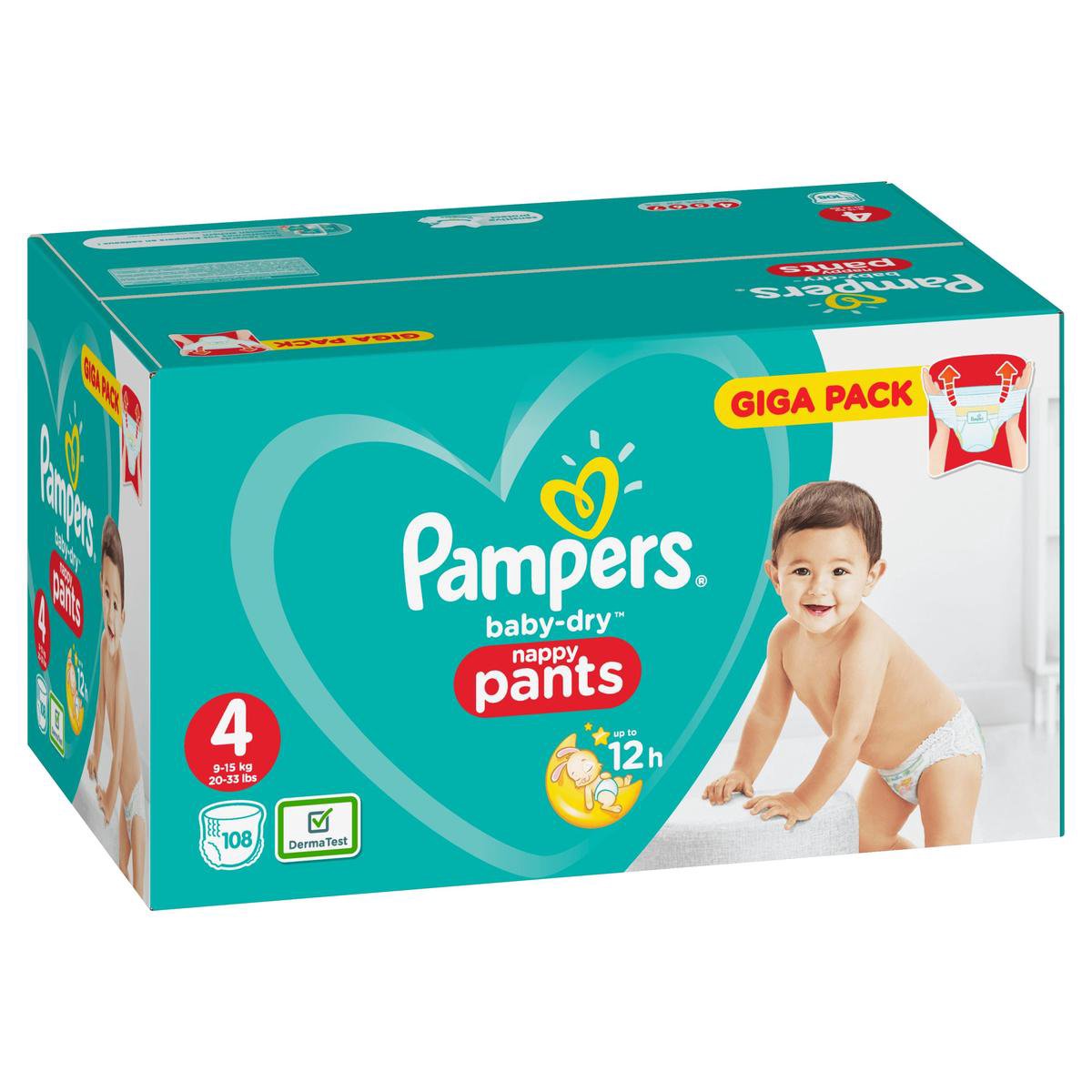 Pampers Baby Dry Pants Maat 4 - 108 Luierbroekjes